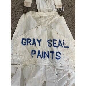 White Overalls Men Painters Gray Seal Pant Company Promo